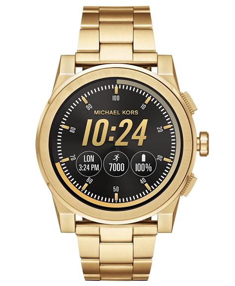 michael kors grayson gold-tone smartwatch|access grayson watch reviews.